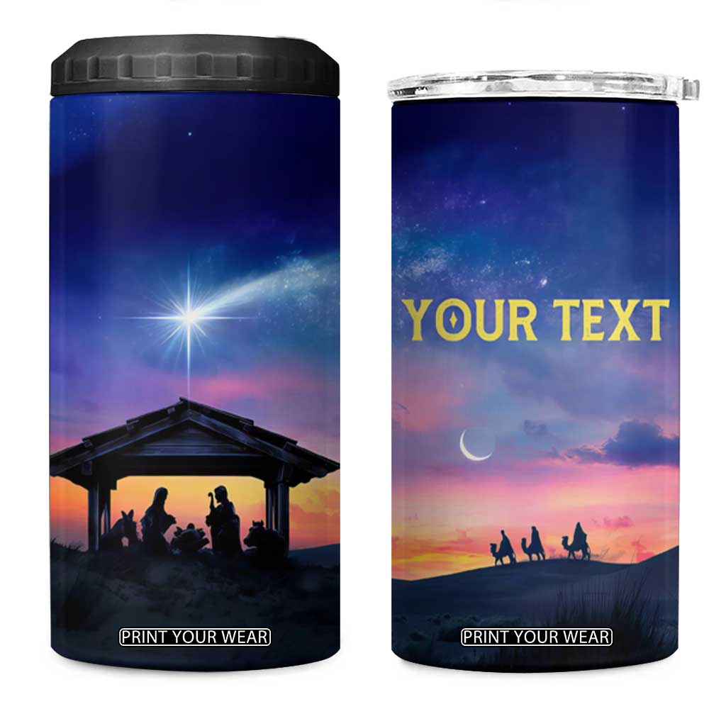 Nativity Of Jesus With Comet 4 in 1 Can Cooler Tumbler Personalized TS04 One Size: 16 oz Multicolor Print Your Wear