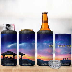 Nativity Of Jesus With Comet 4 in 1 Can Cooler Tumbler Personalized TS04 Print Your Wear