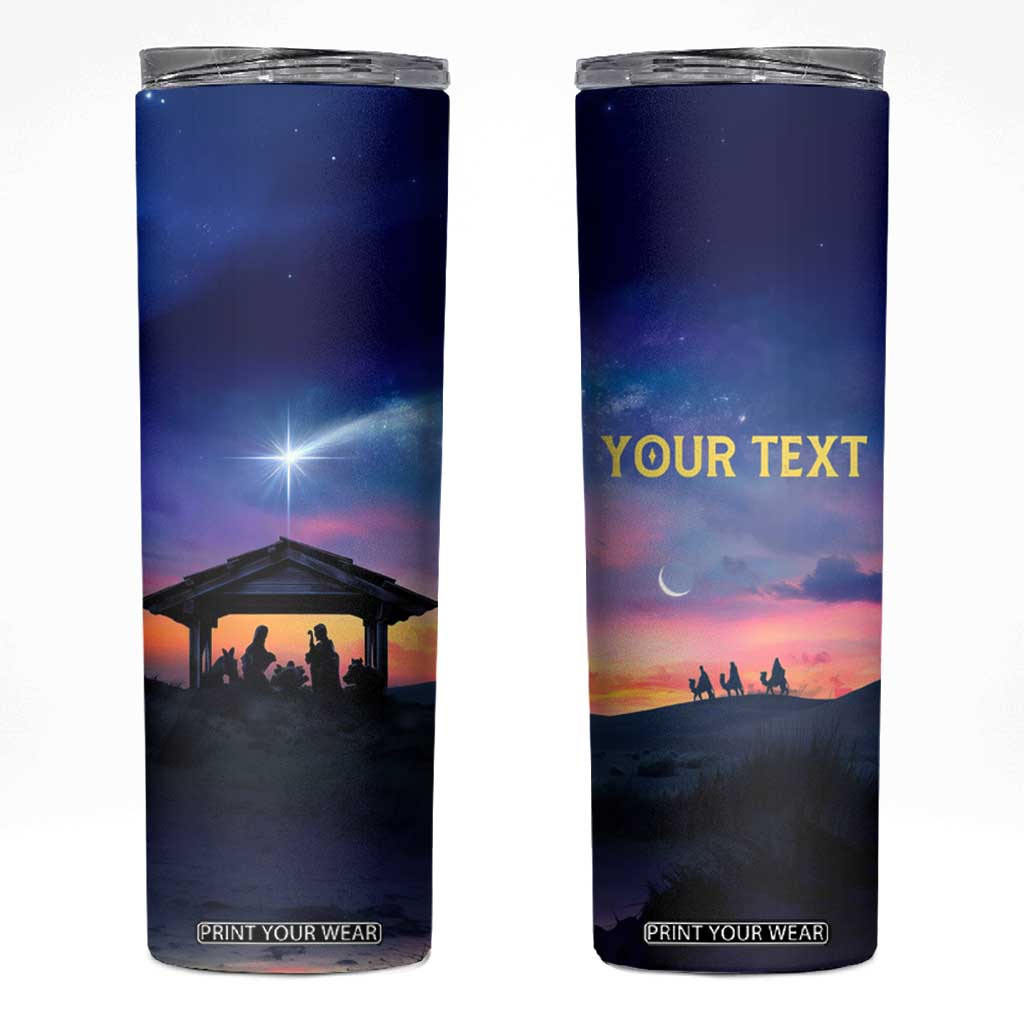 Nativity Of Jesus With Comet Skinny Tumbler Personalized TS04 Multicolor Print Your Wear