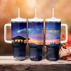 Nativity Of Jesus With Comet Tumbler With Handle Personalized TS04 Print Your Wear