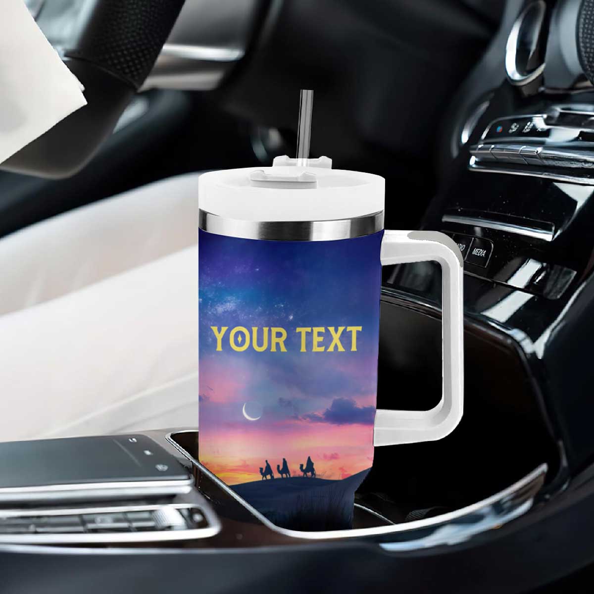 Nativity Of Jesus With Comet Tumbler With Handle Personalized TS04 Print Your Wear