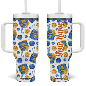 Knitting Pattern Tumbler With Handle Personalized TS04 One Size: 40 oz Multicolor Print Your Wear