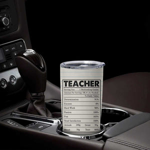 Teacher Life Facts Tumbler Cup Personalized TS04 Print Your Wear