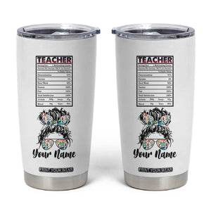 Teacher Nutrition Facts Tumbler Cup Personalized TS04 Multicolor Print Your Wear