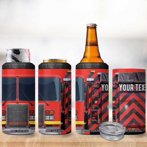 Firetruck Firefighter 4 in 1 Can Cooler Tumbler Personalized TS04 Print Your Wear