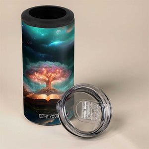 Books In The Forest 4 in 1 Can Cooler Tumbler Personalized TS04 Print Your Wear