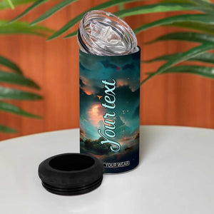 Books In The Forest 4 in 1 Can Cooler Tumbler Personalized TS04 Print Your Wear