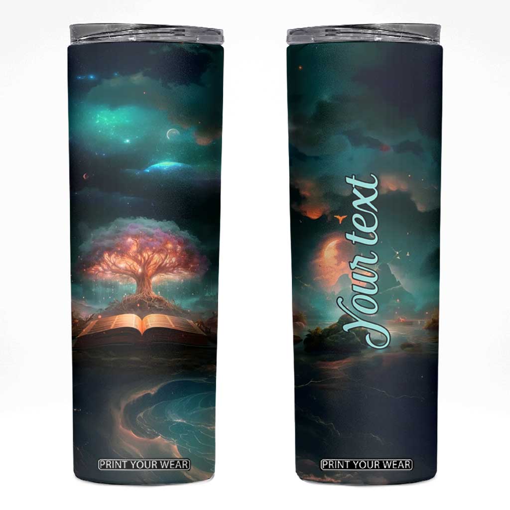 Books In The Forest Skinny Tumbler Personalized TS04 Multicolor Print Your Wear