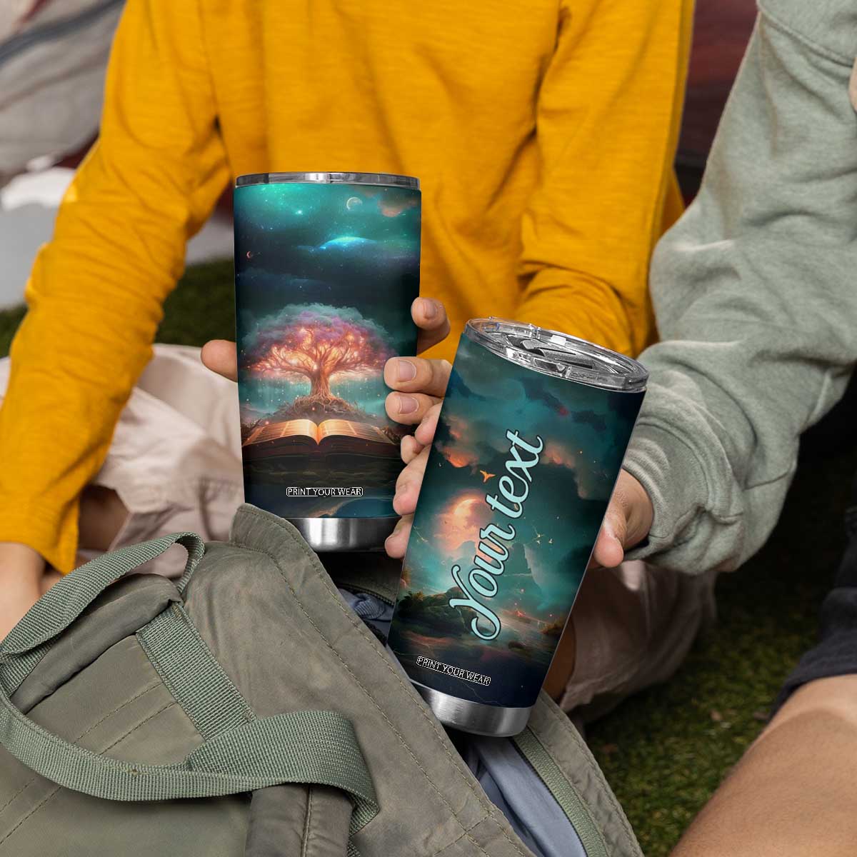 Books In The Forest Tumbler Cup Personalized TS04 Print Your Wear