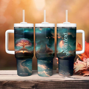 Books In The Forest Tumbler With Handle Personalized TS04 Print Your Wear