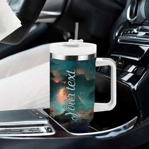 Books In The Forest Tumbler With Handle Personalized TS04 Print Your Wear