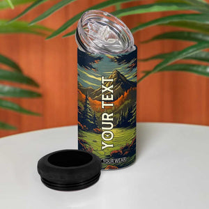 Camping Tent Vintage 4 in 1 Can Cooler Tumbler Personalized TS04 Print Your Wear