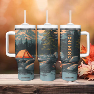 Retro Camping Tent Tumbler With Handle Personalized TS04 Print Your Wear