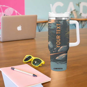 Retro Camping Tent Tumbler With Handle Personalized TS04 Print Your Wear