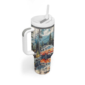 Camping RV Near The Lake Tumbler With Handle Personalized TS04 Print Your Wear