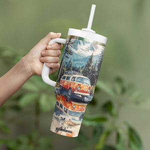 Camping RV Near The Lake Tumbler With Handle Personalized TS04 Print Your Wear