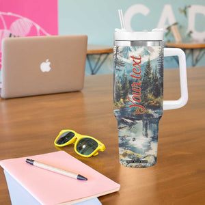 Camping RV Near The Lake Tumbler With Handle Personalized TS04 Print Your Wear