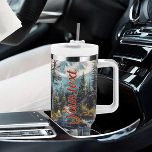 Camping RV Near The Lake Tumbler With Handle Personalized TS04 Print Your Wear