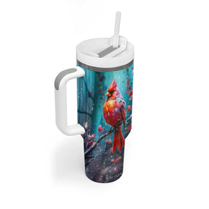 Colorful Cardinal Tumbler With Handle Personalized TS04 Print Your Wear