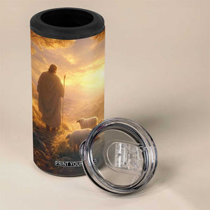 Jesus Walking On The Forest With Lambs 4 in 1 Can Cooler Tumbler Personalized TS04 Print Your Wear