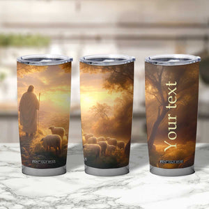 Jesus Walking On The Forest With Lambs Tumbler Cup Personalized TS04 Print Your Wear