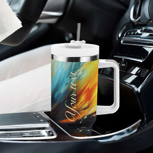 Colorful Faith Angel Tumbler With Handle Personalized TS04 Print Your Wear