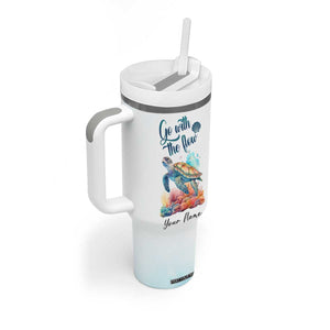 Turtle Go With The Flow Tumbler With Handle Personalized TS04 Print Your Wear