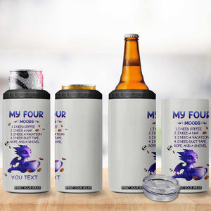 Dragon My Four Moods 4 in 1 Can Cooler Tumbler Personalized TS04 Print Your Wear