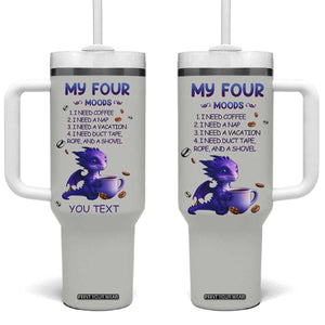 Dragon My Four Moods Tumbler With Handle Personalized TS04 One Size: 40 oz Multicolor Print Your Wear