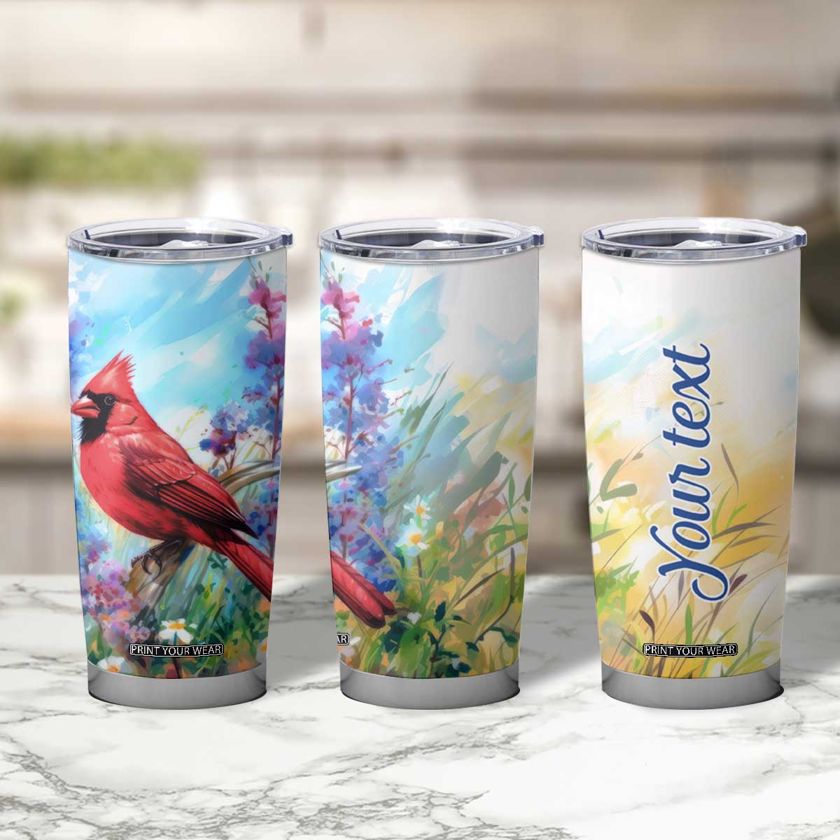 Cardinal Flower Tumbler Cup Personalized TS04 Print Your Wear