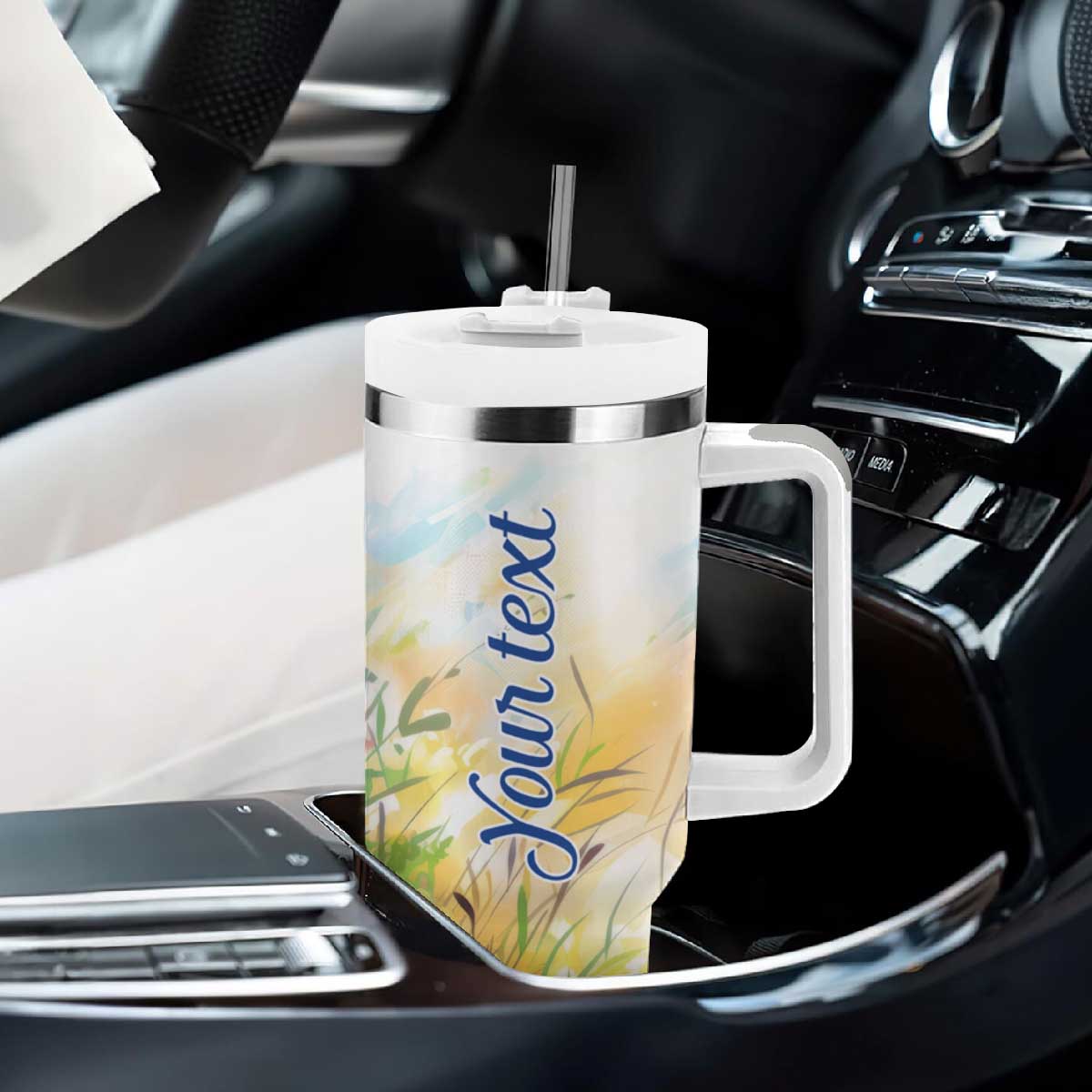 Cardinal Flower Tumbler With Handle Personalized TS04 Print Your Wear