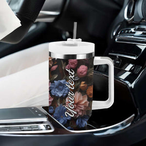 Cat Flowers Plaster Carving Tumbler With Handle Personalized TS04 Print Your Wear