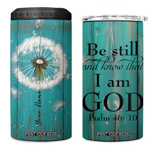 Faith Be Still 4 in 1 Can Cooler Tumbler Personalized TS04 One Size: 16 oz Multicolor Print Your Wear