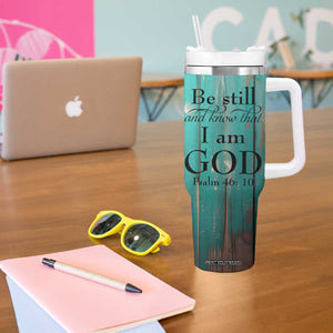 Faith Be Still Tumbler With Handle Personalized TS04 Print Your Wear