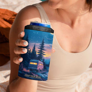 Camping RV 4 in 1 Can Cooler Tumbler Personalized TS04 Print Your Wear