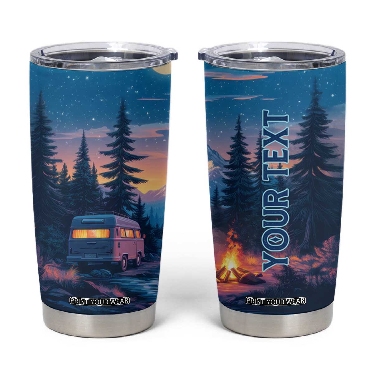 Camping RV Tumbler Cup Personalized TS04 Multicolor Print Your Wear