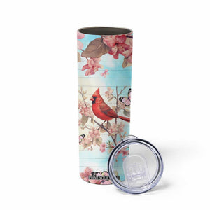 Cardinal Vintage Flower Skinny Tumbler Personalized TS04 Print Your Wear