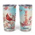 Cardinal Vintage Flower Tumbler Cup Personalized TS04 Multicolor Print Your Wear