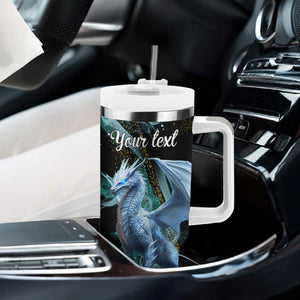 Dragon They Whispered To Her You Cannot Withstand The Storm Tumbler With Handle Personalized TS04 Print Your Wear