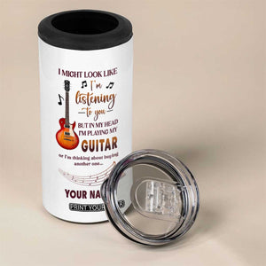 But In My Head I'm Playing My Guitar Or I'm Thinking About Buying Another One 4 in 1 Can Cooler Tumbler Personalized TS04 Print Your Wear