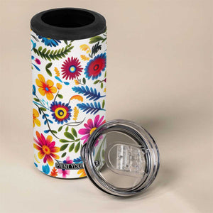 Gardening Mexican Flower Seamless 4 in 1 Can Cooler Tumbler Personalized TS04 Print Your Wear