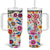 Gardening Mexican Flower Seamless Tumbler With Handle Personalized TS04 One Size: 40 oz Multicolor Print Your Wear