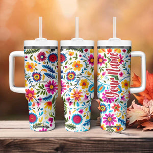 Gardening Mexican Flower Seamless Tumbler With Handle Personalized TS04 Print Your Wear