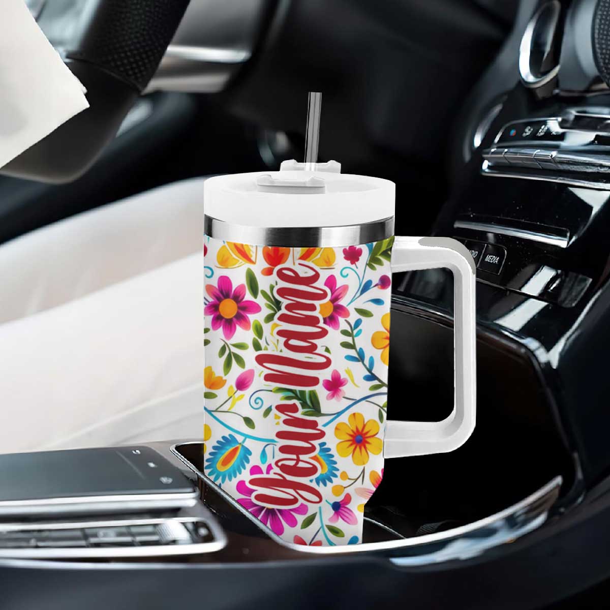 Gardening Mexican Flower Seamless Tumbler With Handle Personalized TS04 Print Your Wear