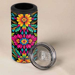 Gardening Mexican Flower Pattern 4 in 1 Can Cooler Tumbler Personalized TS04 Print Your Wear