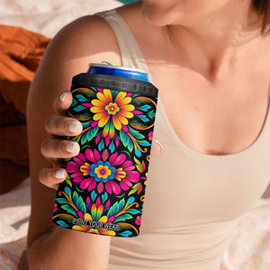 Gardening Mexican Flower Pattern 4 in 1 Can Cooler Tumbler Personalized TS04 Print Your Wear