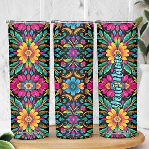 Gardening Mexican Flower Pattern Skinny Tumbler Personalized TS04 Print Your Wear