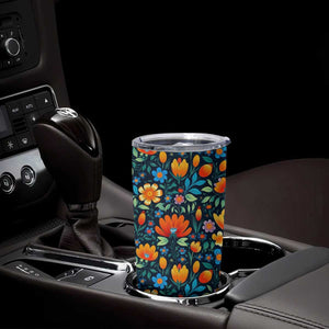 Mexican Gardening Flower Pattern Tumbler Cup Personalized TS04 Print Your Wear