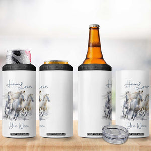 Horse Lover 4 in 1 Can Cooler Tumbler Personalized TS04 Print Your Wear