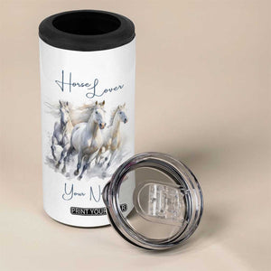 Horse Lover 4 in 1 Can Cooler Tumbler Personalized TS04 Print Your Wear